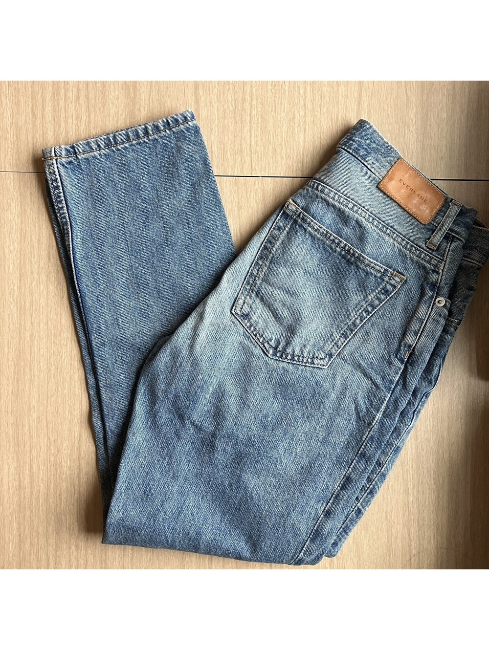Everlane 90s Cheeky Straight Leg Mom Jeans Sz 25 Midrise Minimalism Capsule